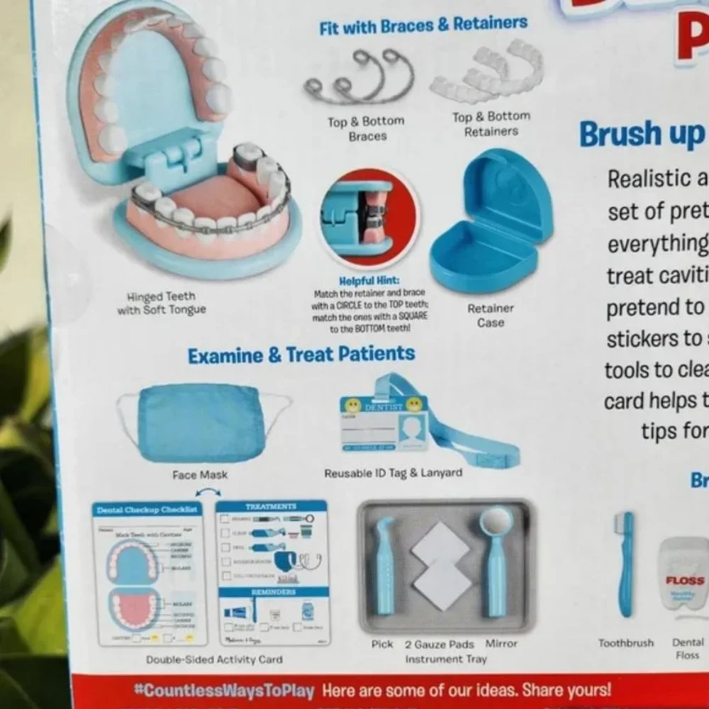 NEW Melissa & Doug Dentist Dental Pretend Play Teeth Set 25-piece Dentures